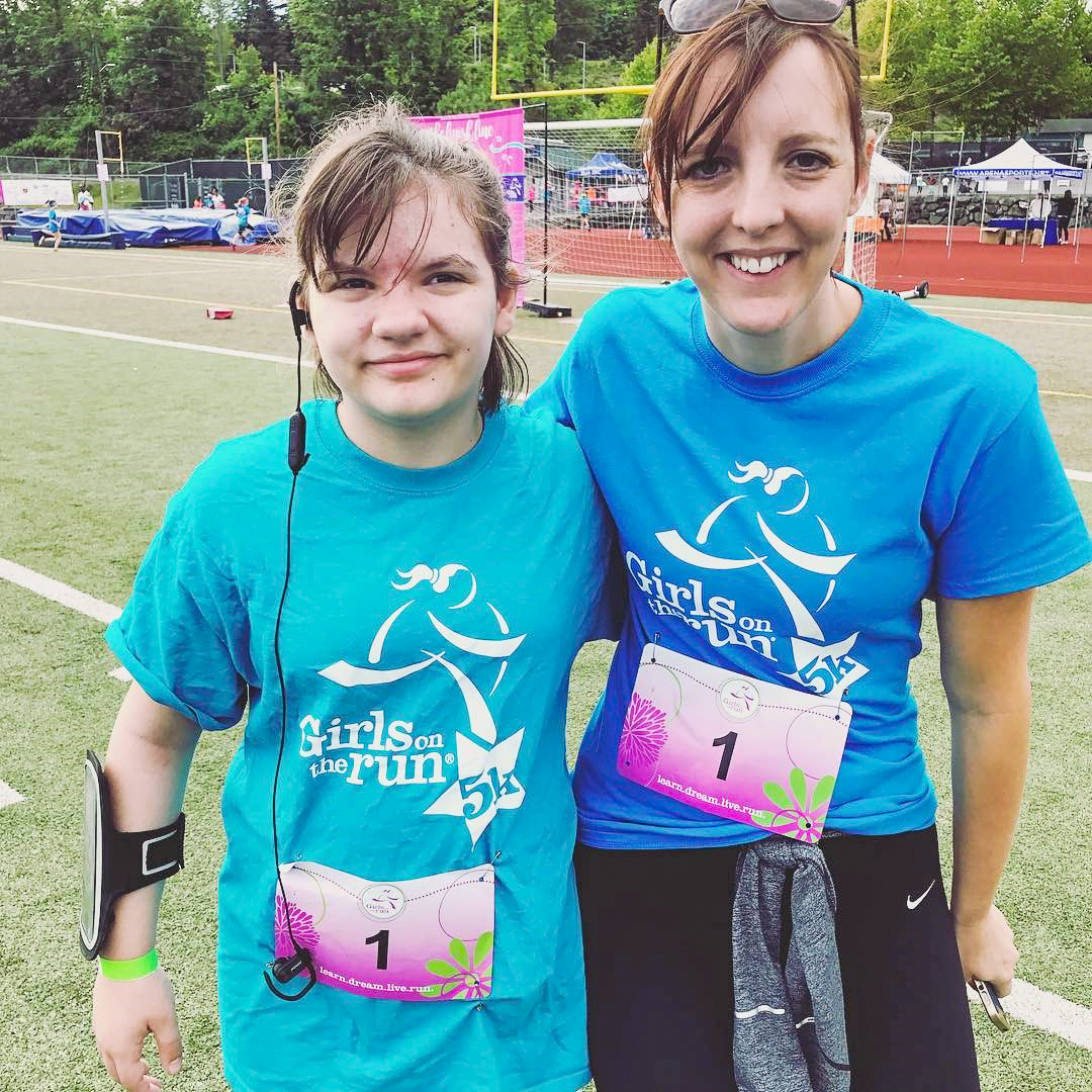 Smiling Girls on the Run participant out at program practice